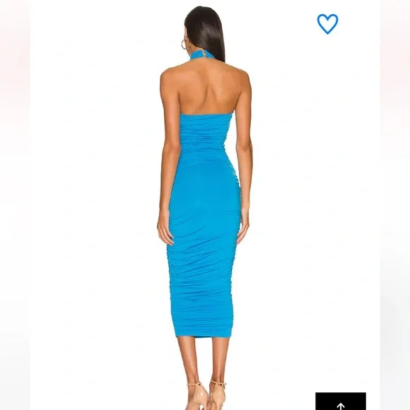 Superdown mallory high neck dress Blue Small - Picture 2 of 6